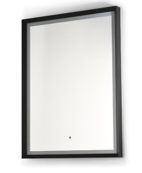 spogulis ar apgaismojumu Dusk, 600 mm, h=800 mm, black